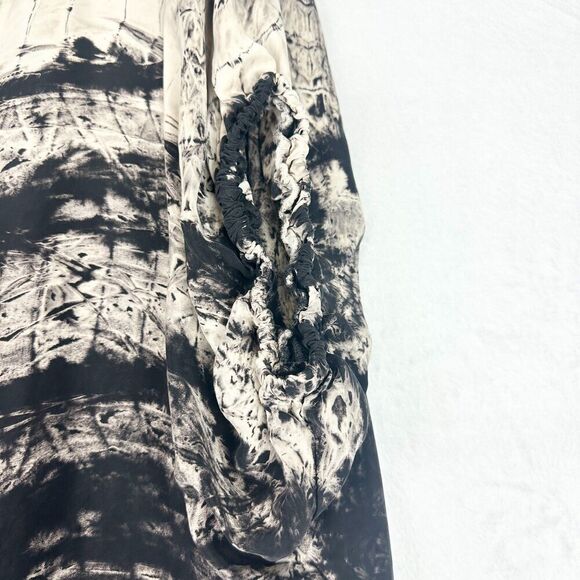 IC Collection Keyhole Tunic Top Size Small Black Artsy Lagenlook Cupro Ombre - Picture 4 of 7